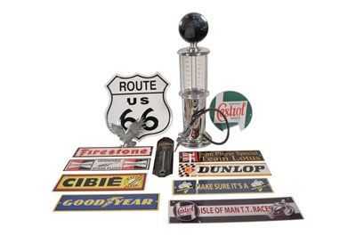 Lot 208 - COLLECTION OF REPRODUCTION AUTOMOBILIA ENAMEL SIGNS ETC.