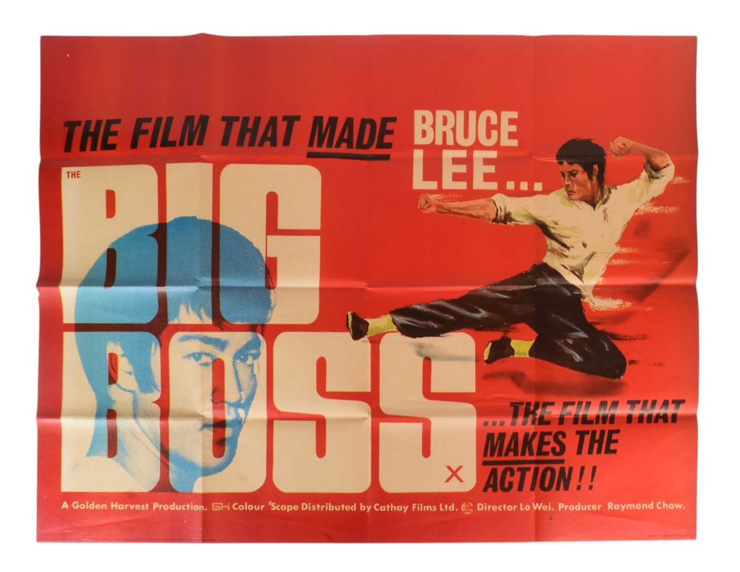 Lot 15 - THE BIG BOSS (1971) - MARTIAL ARTS - ORIGINAL QUAD POSTER