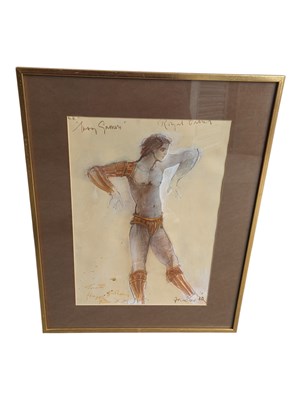 Lot 758 - PETER FARMER (1937-2017) - THEATRE COSTUME DESIGN FOR 1980 TROY GAMES