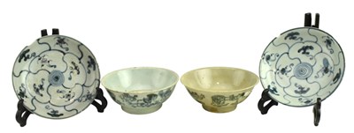 Lot 104 - FOUR CHINESE TEK SING SHIPWRECK PROCELAIN PIECES 的惺号陶瓷四件