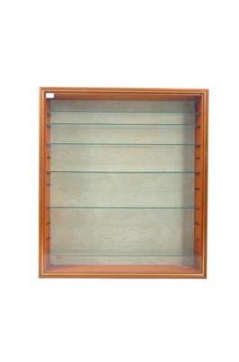 Lot 754 - WALL MOUNTED GLASS MODEL / MINIATURES DISPLAY CASE