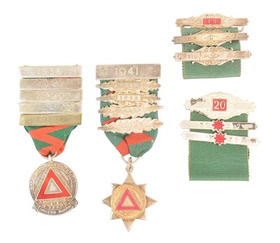 Lot 62 - SAFE DRIVING MEDALS 1936 - 1953 G H CLARKE