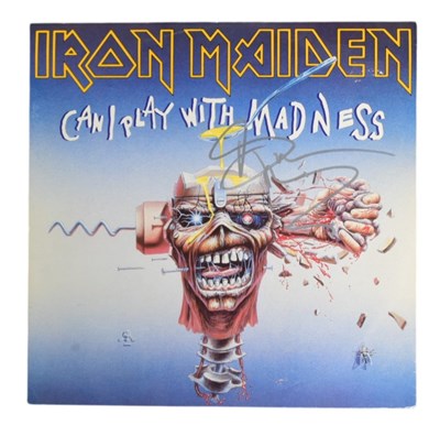 Lot 97 - BRUCE DICKINSON - IRON MAIDEN - CAN I PLAY WITH MADNESS? SIGNED LP