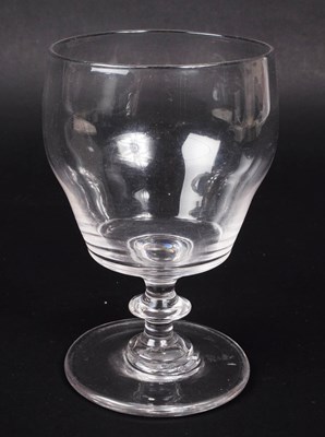 Lot 137 - GEORGE III 19TH CENTURY STEM DRINKING GLASS / GOBLET