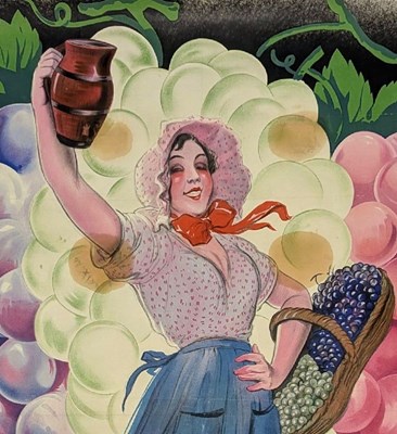Lot 1 - AFTER ANDRE GALLAND (1886-1965) - VINS DE FRANCE - LITHOGRAPHIC POSTER
