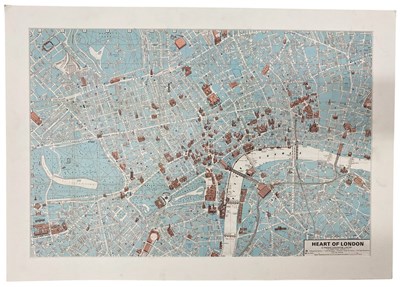 Lot 81 - VINTAGE 'HEART OF LONDON' BY FRANCIS CHICHESTER MAP