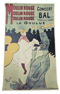 Lot 6 - VINTAGE REPRODUCTION AFTER LAUTREC X MOULIN ROUGE THEATRE POSTER