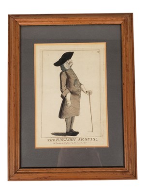 Lot 583 - MATTHEW DARLY (1720 - 1778) - 18TH CENTURY ETCHING 'THE ENGLISH JESUIT'