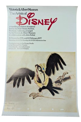 Lot 55 - 1976 THE ARTISTS OF WALT DISNEY EXHIBITION POSTER BY THE V&A MUSEUM