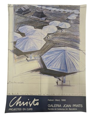 Lot 36 - CHRISTO PROJECTES EN CURS - 1986 EXHIBITION POSTER BY GALERIA JOAN PRATS