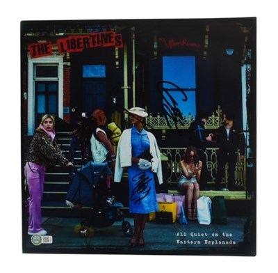 Lot 73 - THE LIBERTINES (BAND) - FULL BAND AUTOGRAPHED LP ARTWORK - AFTAL