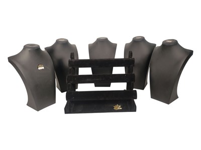Lot 224 - COLLECTION OF CONTEMPORARY BLACK JEWELLERY DISPLAY STANDS
