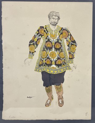 Lot 301 - AFTER LEON BAKST - SADKO, DESIGN FOR A MAN'S COSTUME PRINT
