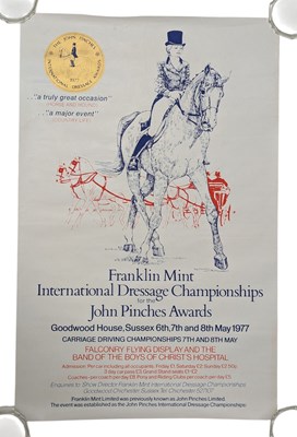 Lot 42 - FRANKLIN MINT INTERNATIONAL DRESSAGE CHAMPIONSHIPS - 1977 ADVERTISING POSTER