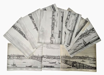 Lot 57 - FIVE PANORAMIC SHEETS AFTER D. & N. BUCK'S PERSPECTIVE VIEWS OF CITIES...
