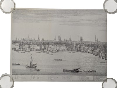 Lot 57 - FIVE PANORAMIC SHEETS AFTER D. & N. BUCK'S PERSPECTIVE VIEWS OF CITIES...