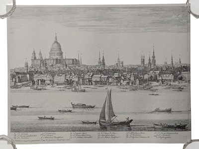 Lot 57 - FIVE PANORAMIC SHEETS AFTER D. & N. BUCK'S PERSPECTIVE VIEWS OF CITIES...
