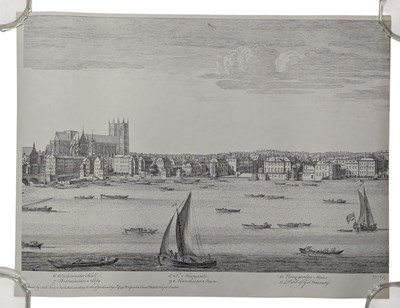 Lot 57 - FIVE PANORAMIC SHEETS AFTER D. & N. BUCK'S PERSPECTIVE VIEWS OF CITIES...