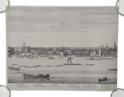 Lot 57 - FIVE PANORAMIC SHEETS AFTER D. & N. BUCK'S PERSPECTIVE VIEWS OF CITIES...