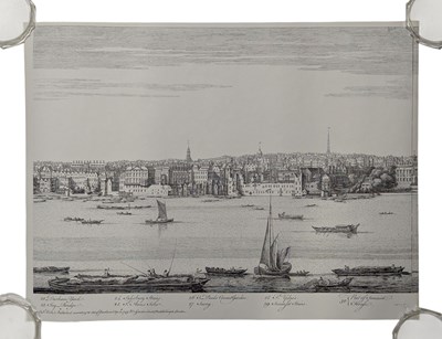 Lot 57 - FIVE PANORAMIC SHEETS AFTER D. & N. BUCK'S PERSPECTIVE VIEWS OF CITIES...
