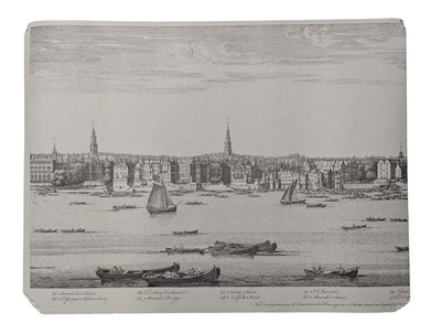 Lot 57 - FIVE PANORAMIC SHEETS AFTER D. & N. BUCK'S PERSPECTIVE VIEWS OF CITIES...