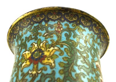 Lot 50 - QING DYNASTY 18TH CENTURY CLOISONNE ENAMELED CUP 清 铜胎掐丝珐琅杯