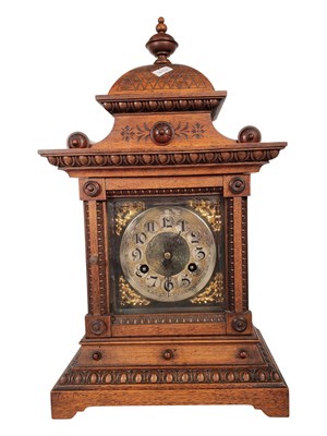 Lot 693 - EARLY 20TH CENTURY JUNGHANS 8-DAY STRIKING MANTEL CLOCK