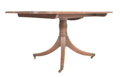 Lot 321 - GEORGE III 19TH CENTURY MAHOGANY TILT TOP DINING TABLE