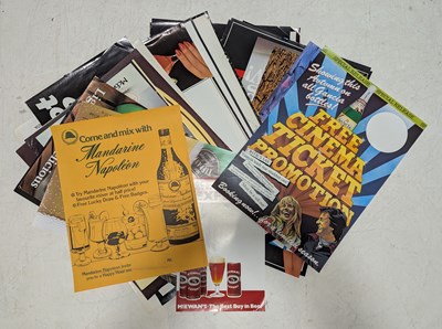 Lot 77 - SPIRTS / WINE / BEERS / COCKTAILS - SELECTION OF 30+ VINTAGE ADVERTISING POSTERS