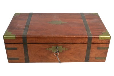 Lot 393 - 19TH CENTURY VICTORIAN CAMPHORWOOD LARGE WRITING SLOPE