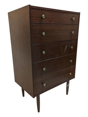 Lot 559a - SCHREIBER FURNITURE- MID CENTURY TEAK CHEST OF DRAWERS