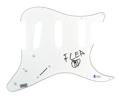 Lot 48 - FLEA - RED HOT CHILI PEPPERS - AUTOGRAPHED SCRATCHPLATE - BECKETT