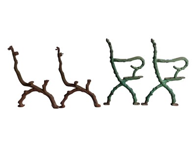 Lot 788 - TWO PAIRS OF LATE 19TH CENTURY VICTORIAN CAST IRON BENCH ENDS