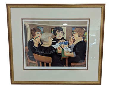 Lot 202 - BERYL COOK - BRIDGE PARTY - SIGNED LIMITED EDITION PRINT