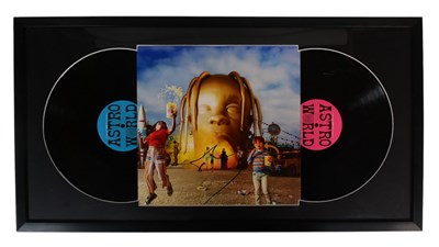 Lot 150 - TRAVIS SCOTT (RAPPER) - ASTRO WORLD - SIGNED VINYL DISPLAY