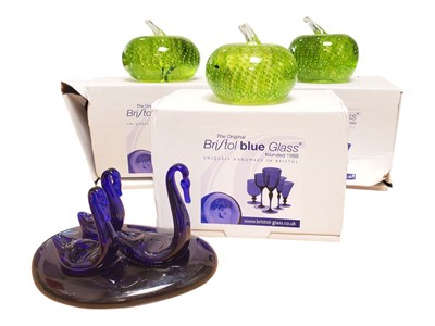 Lot 20 - BRISTOL BLUE - COLLECTION OF 21ST CENTURY GLASS PAPERWEIGHTS