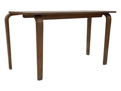 Lot 594 - ESAVIAN FURNITURE - 1950S BENT PLY SCHOOL DESK