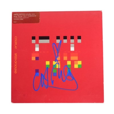 Lot 109 - COLDPLAY - CHRIS MARTIN - AUTOGRAPHED 7" VINYL RECORD