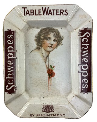 Lot 52 - SCHWEPPES - CERAMIC ADVERTISING ASHTRAY