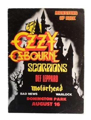 Lot 23 - MONSTERS OF ROCK 1986 - SIGNED PROGRAMME - OZZY OSBOURNE ETC