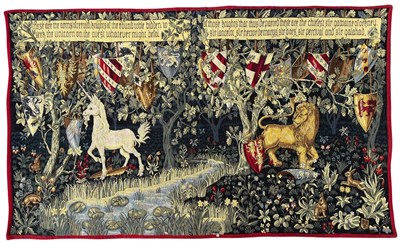 Lot 263 - AFTER WILLIAM MORRIS & BURNE-JONES - KNIGHTS OF THE ROUND TABLE TAPESTRY