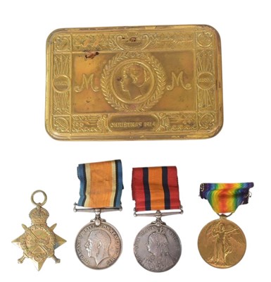 Lot 162 - WWI FIRST WORLD WAR MEDAL TRIO & PRINCESS MARY TIN