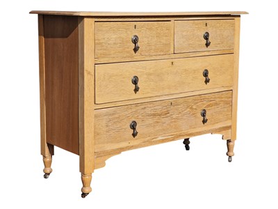 Lot 673 - 1940S LIGHT OAK CHEST OF DRAWERS