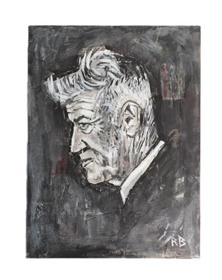 Lot 179 - RICHARD BAZLEY (B.1962) - 'DAVID LYNCH' - MIXED MEDIA PAINTING
