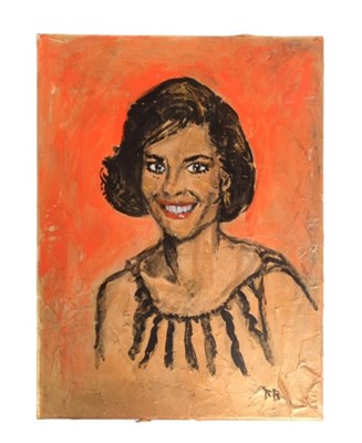 Lot 181 - RICHARD BAZLEY (B.1962) - 'NATALIE WOOD' - MIXED MEDIA PAINTING