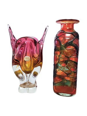 Lot 23 - TWO 20TH CENTURY VINTAGE STUDIO GLASS VASES