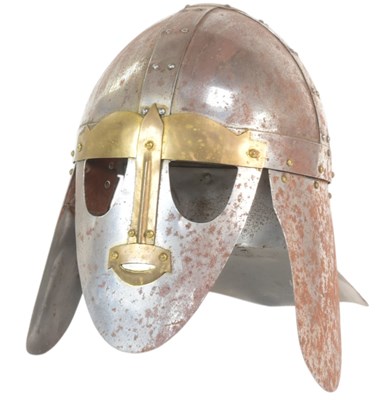 Lot 328 - REENACTMENT MEDIEVAL SUTTON HOO STYLE HELMET
