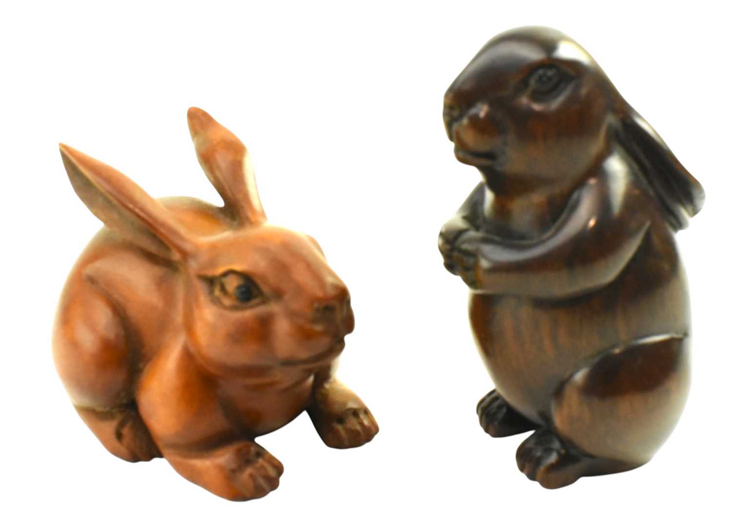 Lot 171 - TWO 20TH CENTURY JAPANESE MEIJI PERIOD WOOD