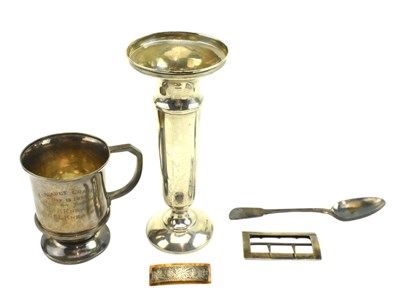 Lot 54 - TWO 19TH CENTURY VICTORIAN HALLMARKED SILVER BELT BUCKLES & OTHERS