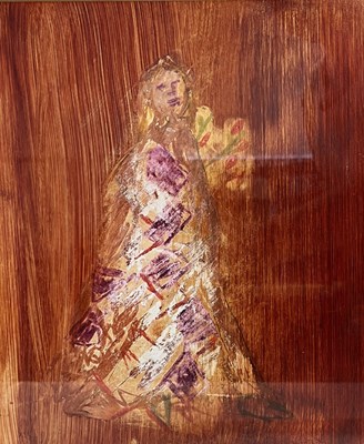 Lot 314 - SIR SIDNEY NOLAN (1917-1992) - SAMSON & DELILAH GOUACHE & CRAYON ON PAPER